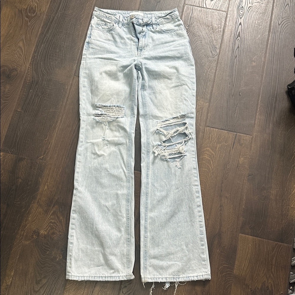 Light Blue Distressed Women's Jeans